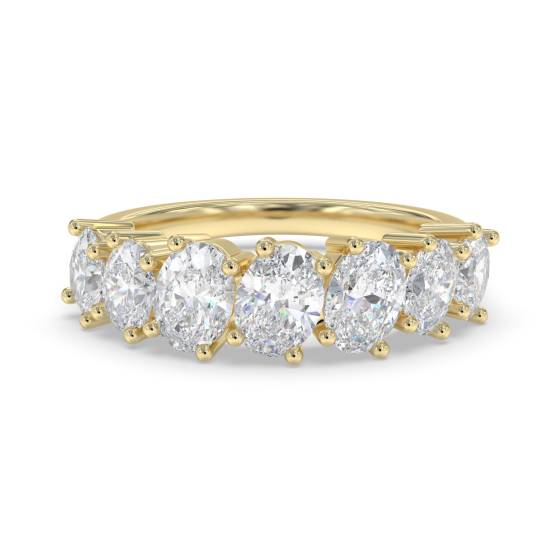 1.10Ct Oval Diamond Diagonal Set Eternity Ring