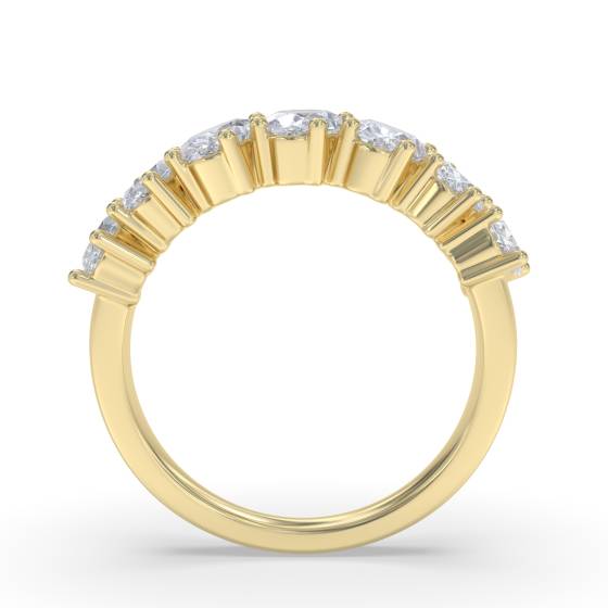 1.10Ct Oval Diamond Diagonal Set Eternity Ring