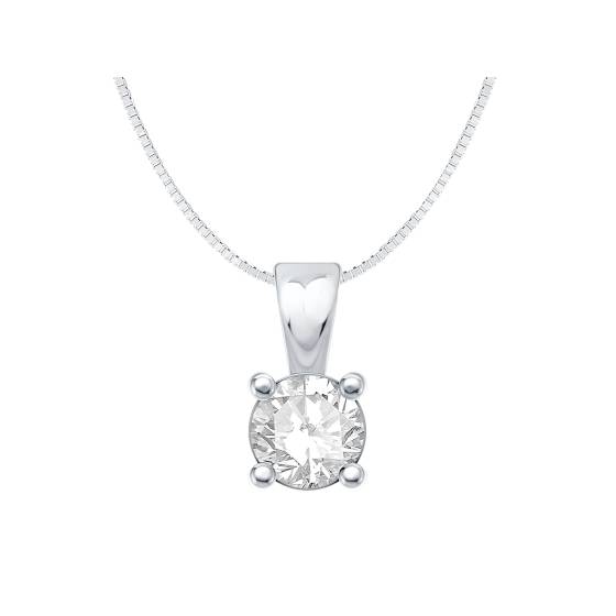 0.35ct VS/F-G Round cut Natural Diamond Solitaire Pendant