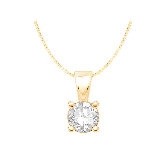 0.32ct VS/F-G Round cut Natural Diamond Solitaire Pendant