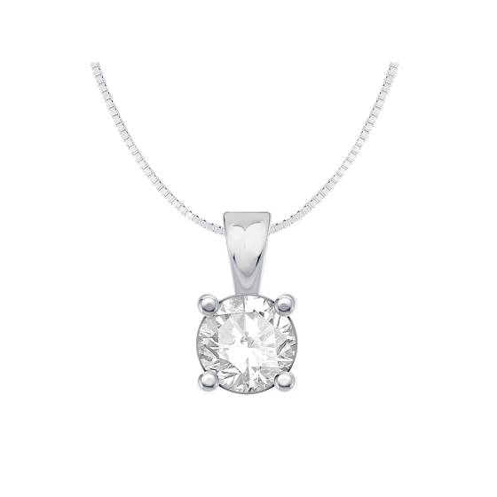 0.53ct VS/F-G Round cut Natural Diamond Solitaire Pendant