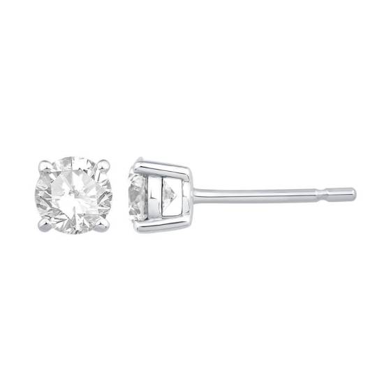 1.06ct VVS/E-F Round Cut Lab Grown Stud Earrings