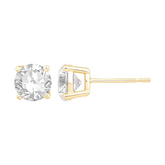 2.08ct VVS/E-F Round Cut Lab Grown Stud Earrings