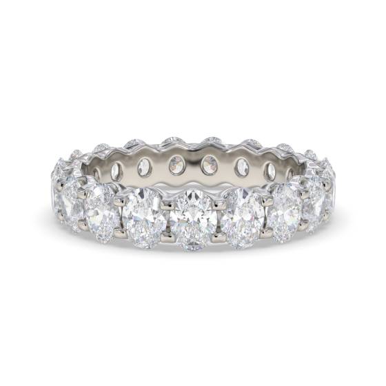 2.00ct Oval Diamond Eternity Ring Full Set Shared Prong