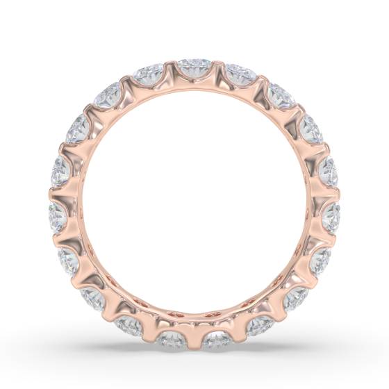 2.00ct Oval Diamond Eternity Ring Full Set Shared Prong