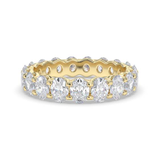 2.00ct Oval Diamond Eternity Ring Full Set Shared Prong