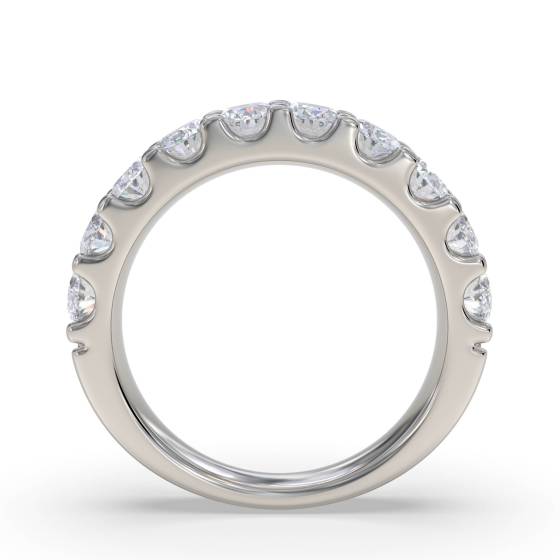1.50Ct Oval Diamond Eternity Ring Half Set Shared Prong