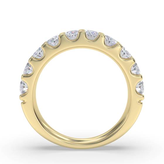 1.50Ct Oval Diamond Eternity Ring Half Set Shared Prong