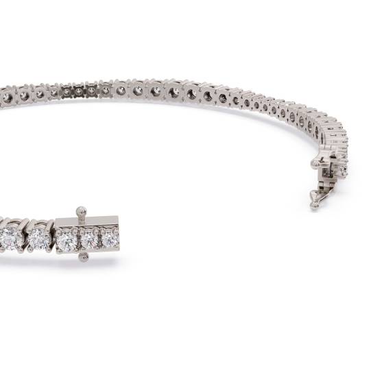 5ct Center Graduated Round Diamond Designer Bracelet