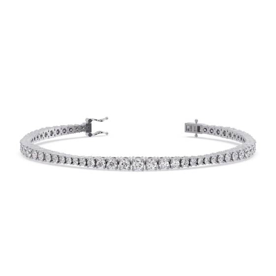 5ct Center Graduated Round Diamond Designer Bracelet