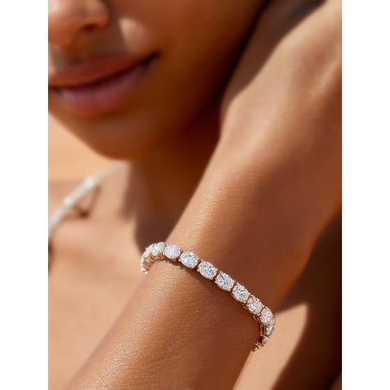 7ct Oval Diamond Horizontal Set Designer Bracelet