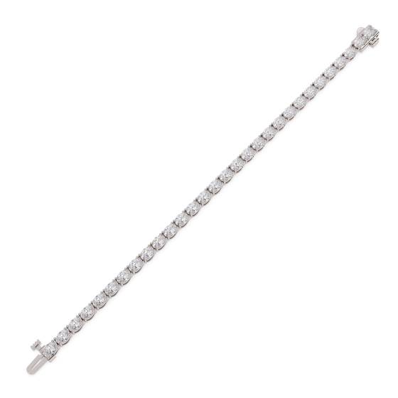 7ct Oval Diamond Horizontal Set Designer Bracelet