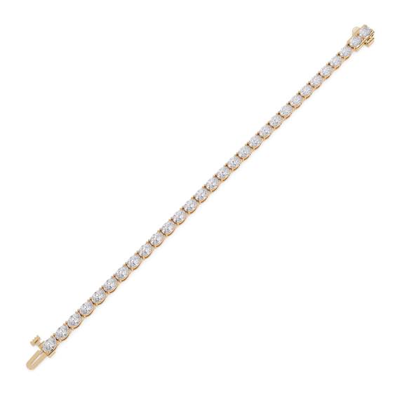 7ct Oval Diamond Horizontal Set Designer Bracelet