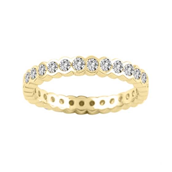 3mm Elegant Round Diamond Bezel Set Full Eternity Ring
