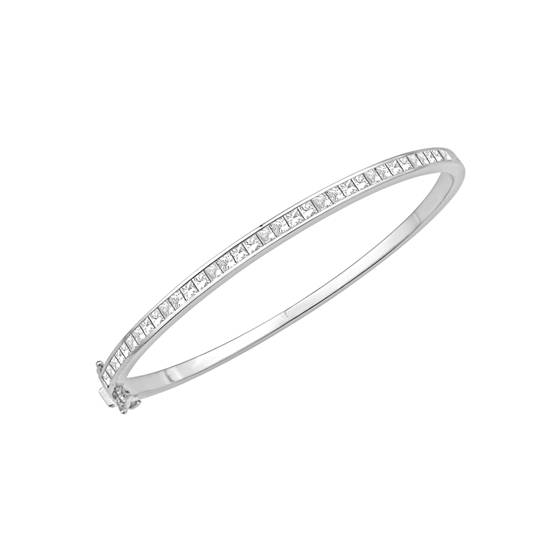 2.00ct VS/E-F Elegant Princess Diamond Set Bangle