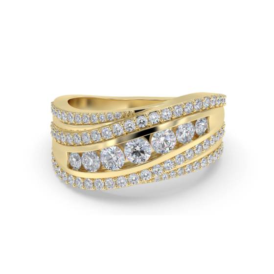 8.5mm Designer Cluster Dress Ring