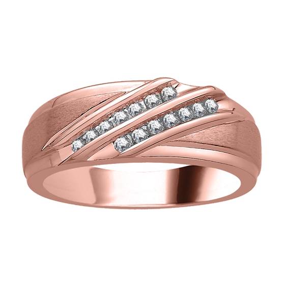 4mm Mens Round Diamond Ring