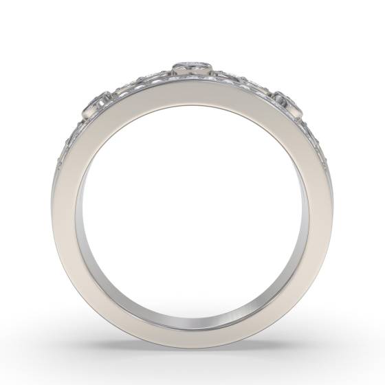 7.5mm Designer Bezel Set Dress Ring