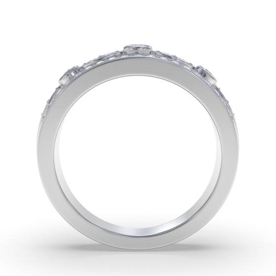 7.5mm Designer Bezel Set Dress Ring