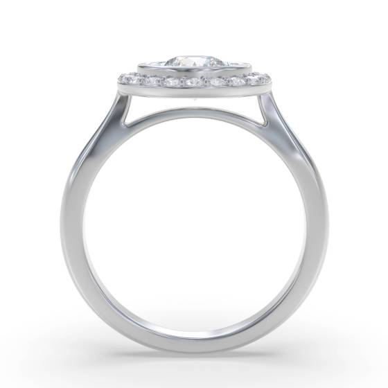 Elegant Round Diamond Cluster Ring