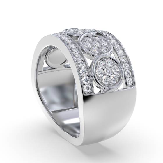 10.5mm Designer Bezel Set Dress Ring