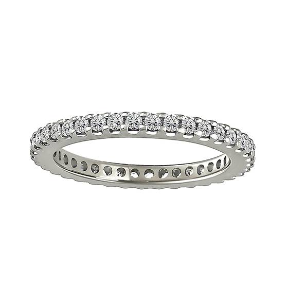 0.50ct VS/E-F Round Natural Diamond Eternity Ring