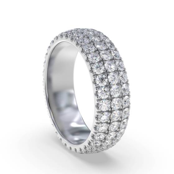 2.75ct Elegant Round Diamond Multi Row Dress Ring