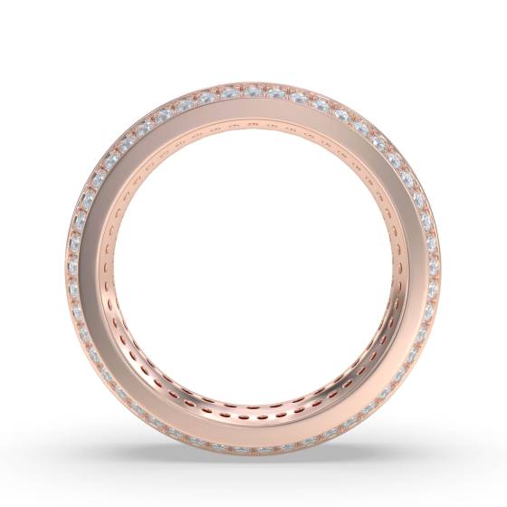 1.25ct Elegant Princess and Round Diamond Multi Row Dress Ring