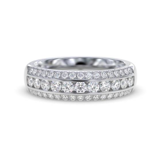 0.50ct Elegant Round Diamond Multi Row Dress Ring