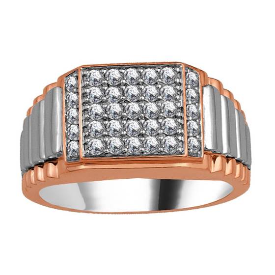 5mm Mens Round Diamond Ring