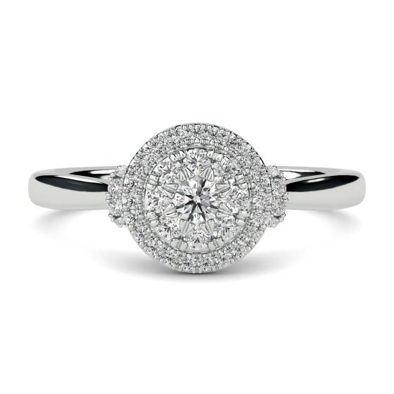 0.25ct VS/FG Round Diamond Cluster Ring