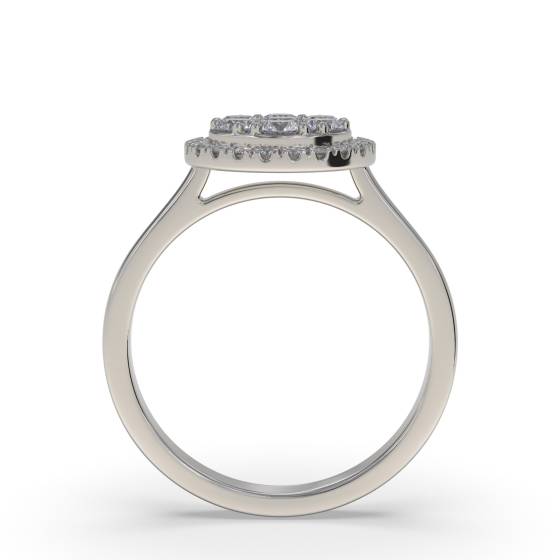 0.50ct Elegant Round Diamond Cluster Ring