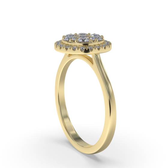 0.50ct Elegant Round Diamond Cluster Ring