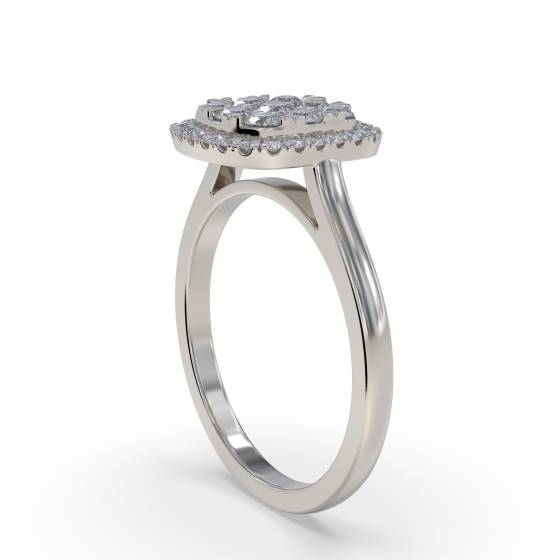 0.50ct Elegant Round Diamond Cluster Ring