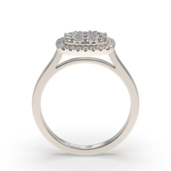 0.50ct Elegant Round Diamond Cluster Ring