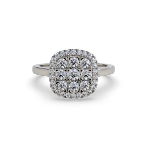 0.50ct Elegant Round Diamond Cluster Ring
