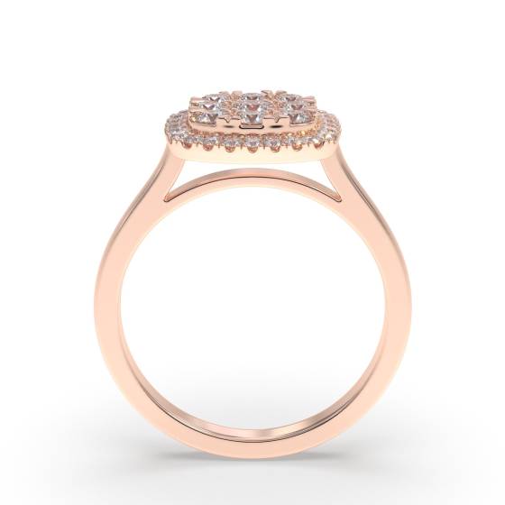 0.50ct Elegant Round Diamond Cluster Ring