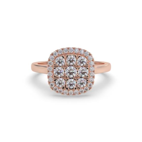 0.50ct Elegant Round Diamond Cluster Ring