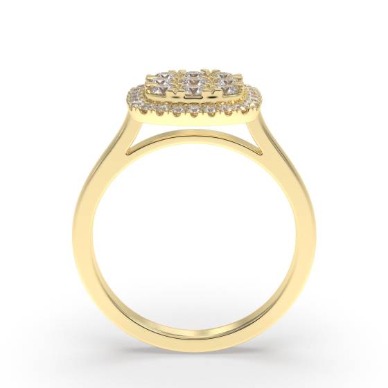 0.50ct Elegant Round Diamond Cluster Ring