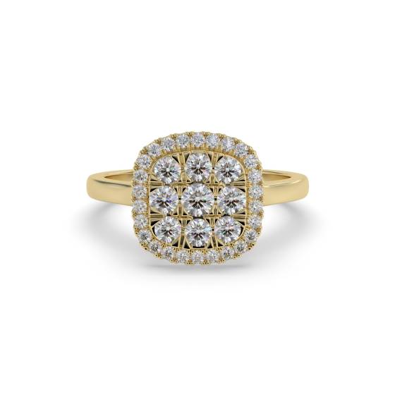 0.50ct Elegant Round Diamond Cluster Ring