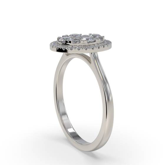 0.50ct Elegant Round Diamond Cluster Ring