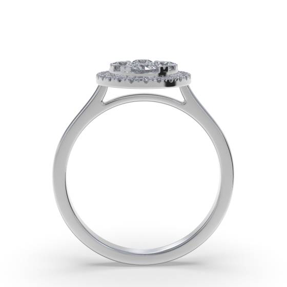 0.50ct Elegant Round Diamond Cluster Ring