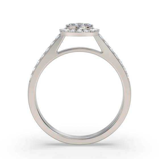 Elegant Round Diamond Cluster Ring