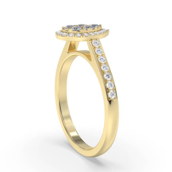 Elegant Round Diamond Cluster Ring
