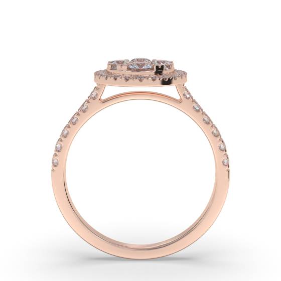 1.00ct Elegant Round Diamond Cluster Ring