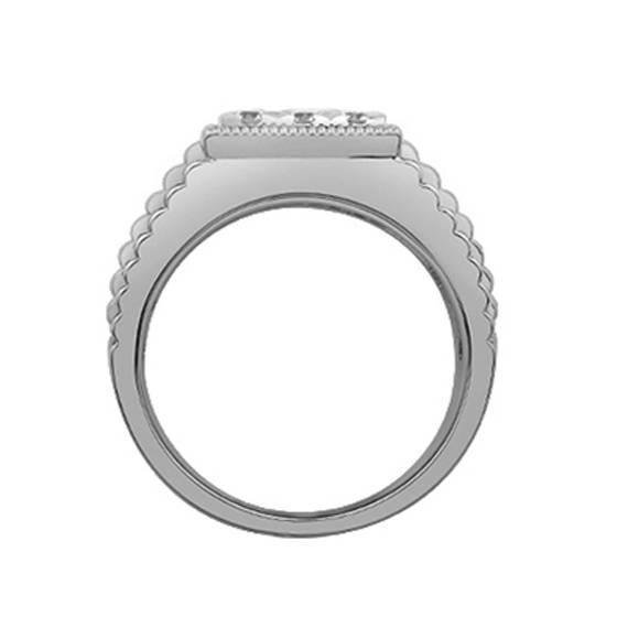 5mm Mens Round Diamond Ring