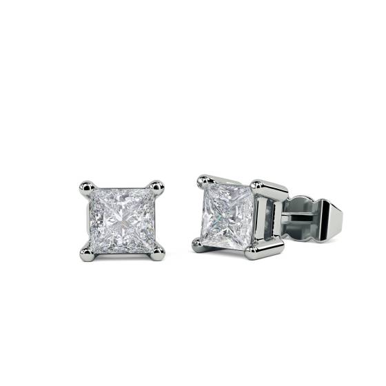 0.50ct VS/E-F Natural Diamond Stud Earrings