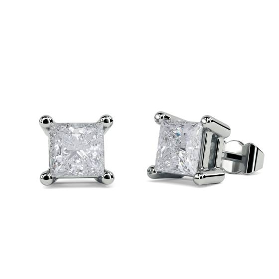 0.70ct VS/E-F Natural Diamond Stud Earrings