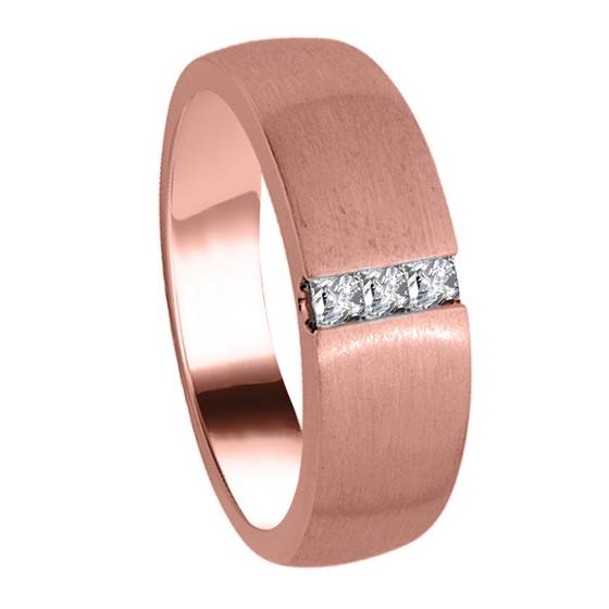 7.5mm Mens Round Diamond Ring