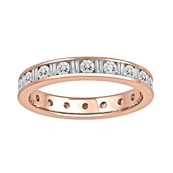 3.5mm Round and Baguette Diamond Full Eternity Ring